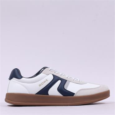 Tommy Bowe Burwett Retro Laced Trainer - White Navy